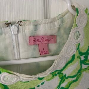 Lilly Pulitzer Green and White Shift Dress
